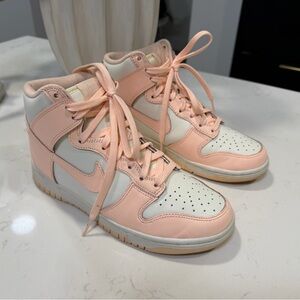 Nike Women's Blush and Cream High-Top Sneakers